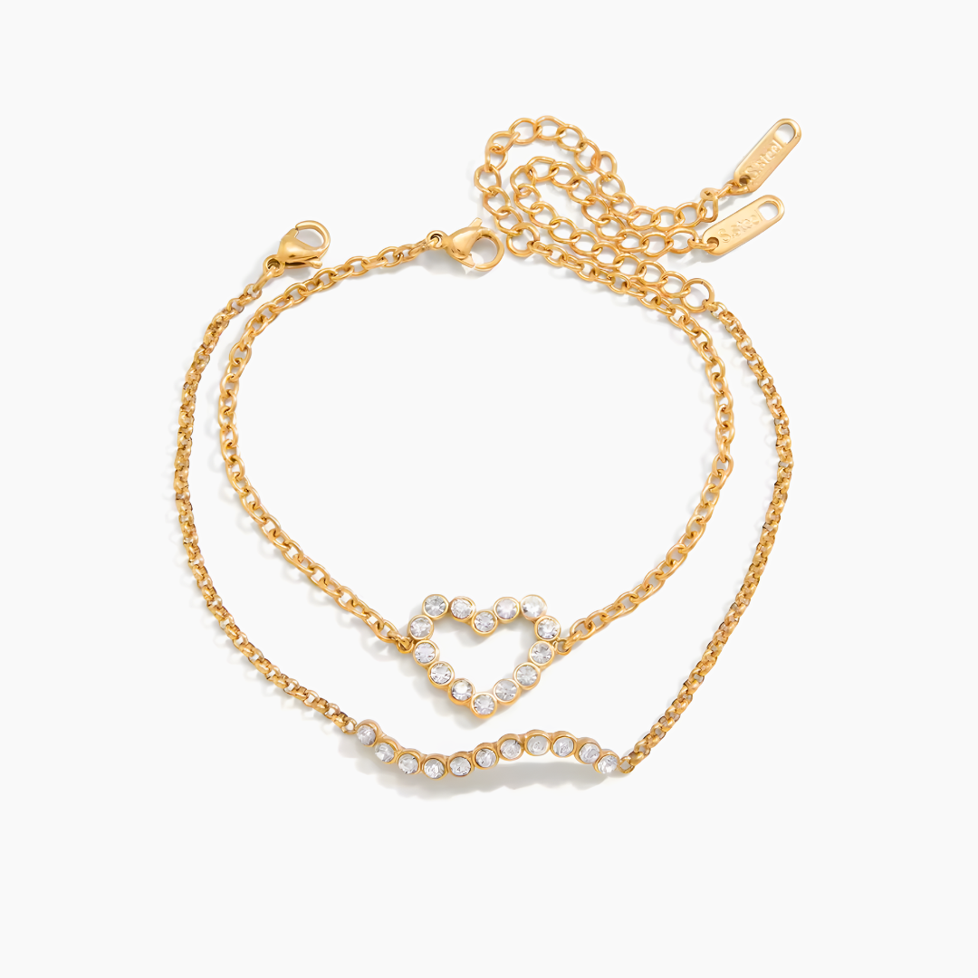 Sparkling Heart Bracelet