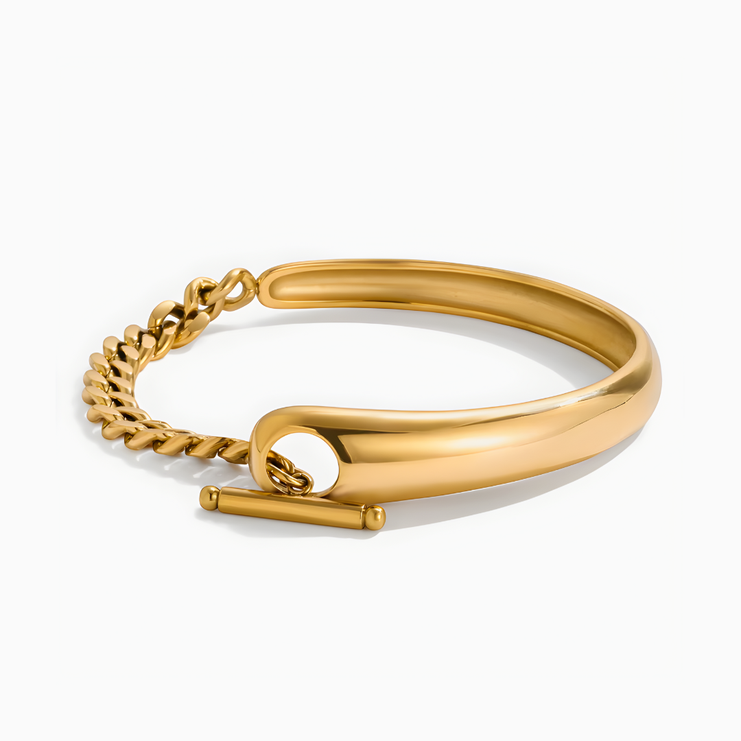 Asymmetrical Golden Bracelet