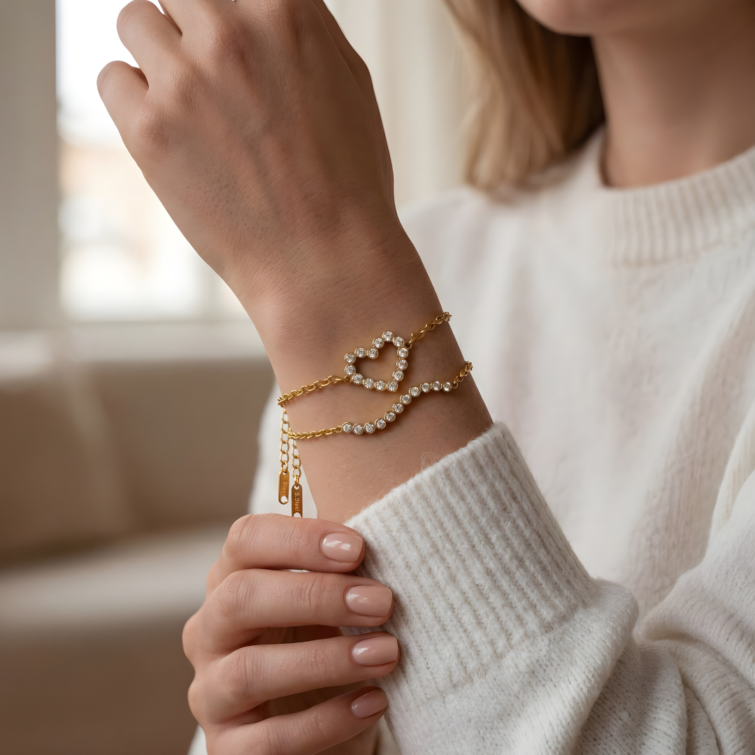 Sparkling Heart Bracelet