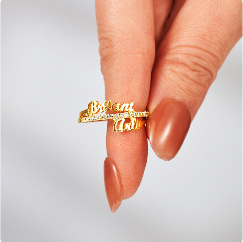 Eternal Promise Ring - Personalized with names
