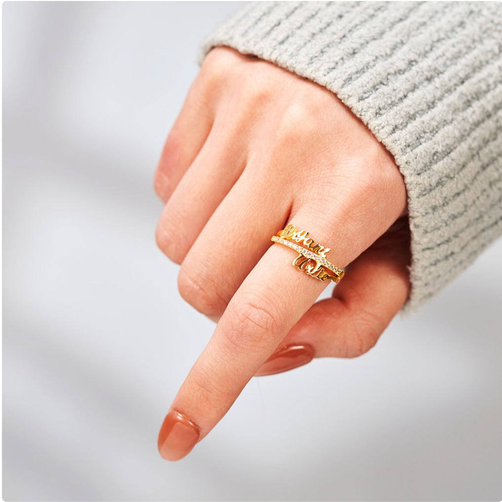 Eternal Promise Ring - Personalized with names