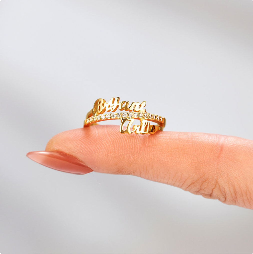 Eternal Promise Ring - Personalized with names