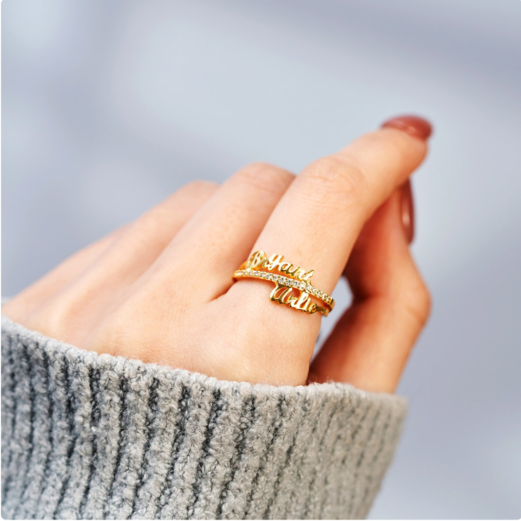 Eternal Promise Ring - Personalized with names