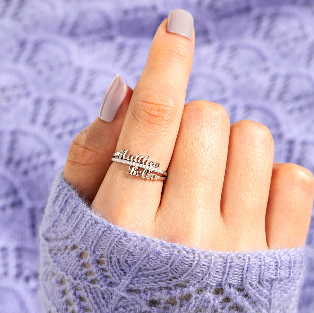 Eternal Promise Ring - Personalized with names