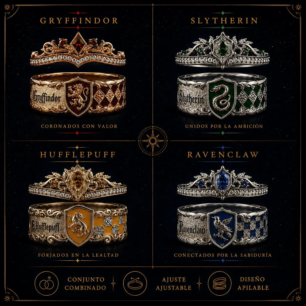 Set de Anillos del Emblema tu Casa
