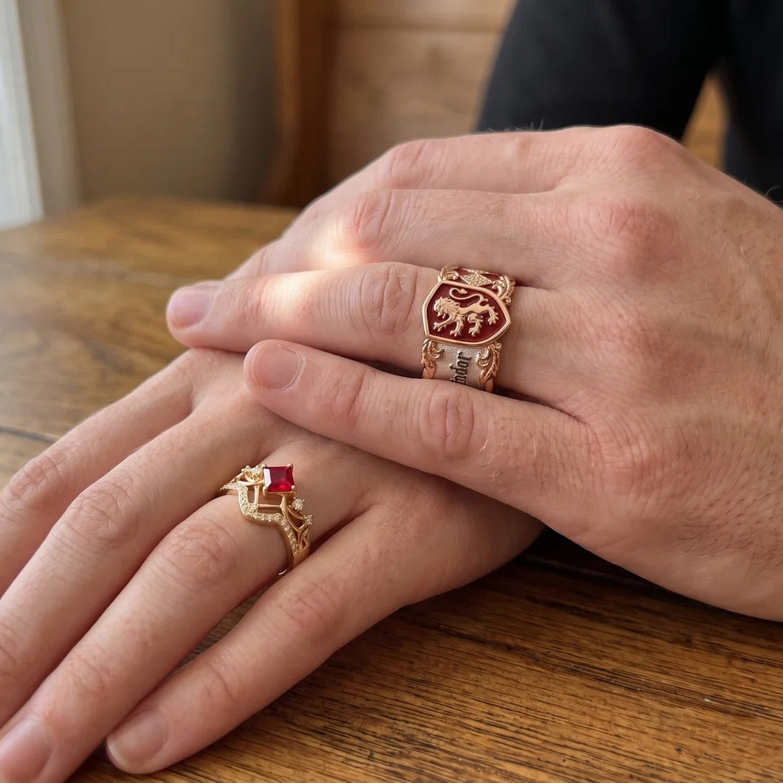 Set de Anillos del Emblema tu Casa