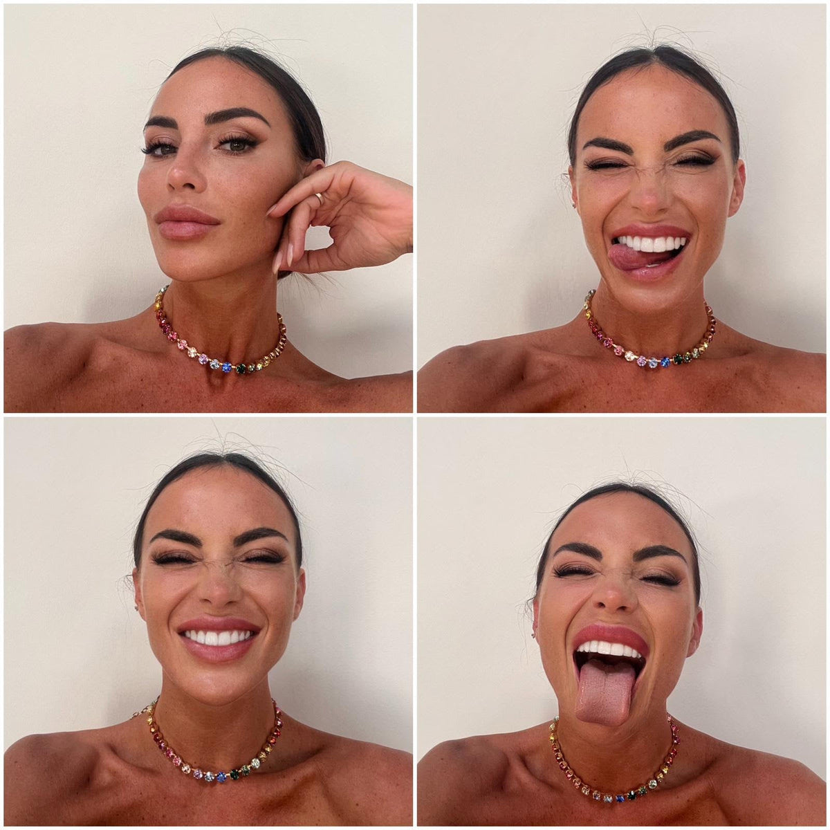 Collar Rainbow Gems