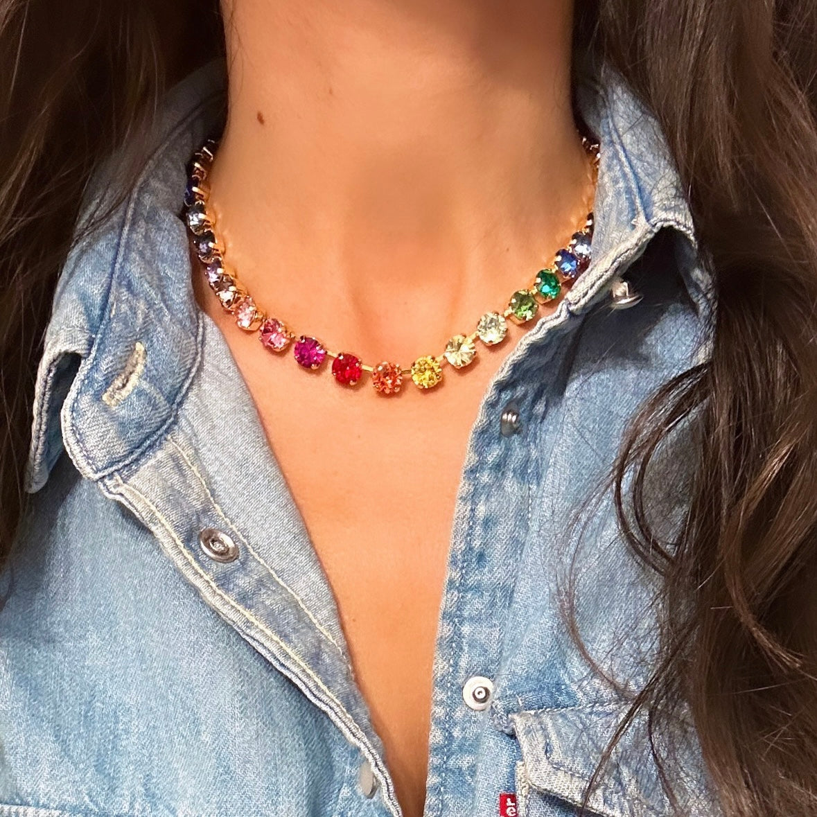 Collar Rainbow Gems