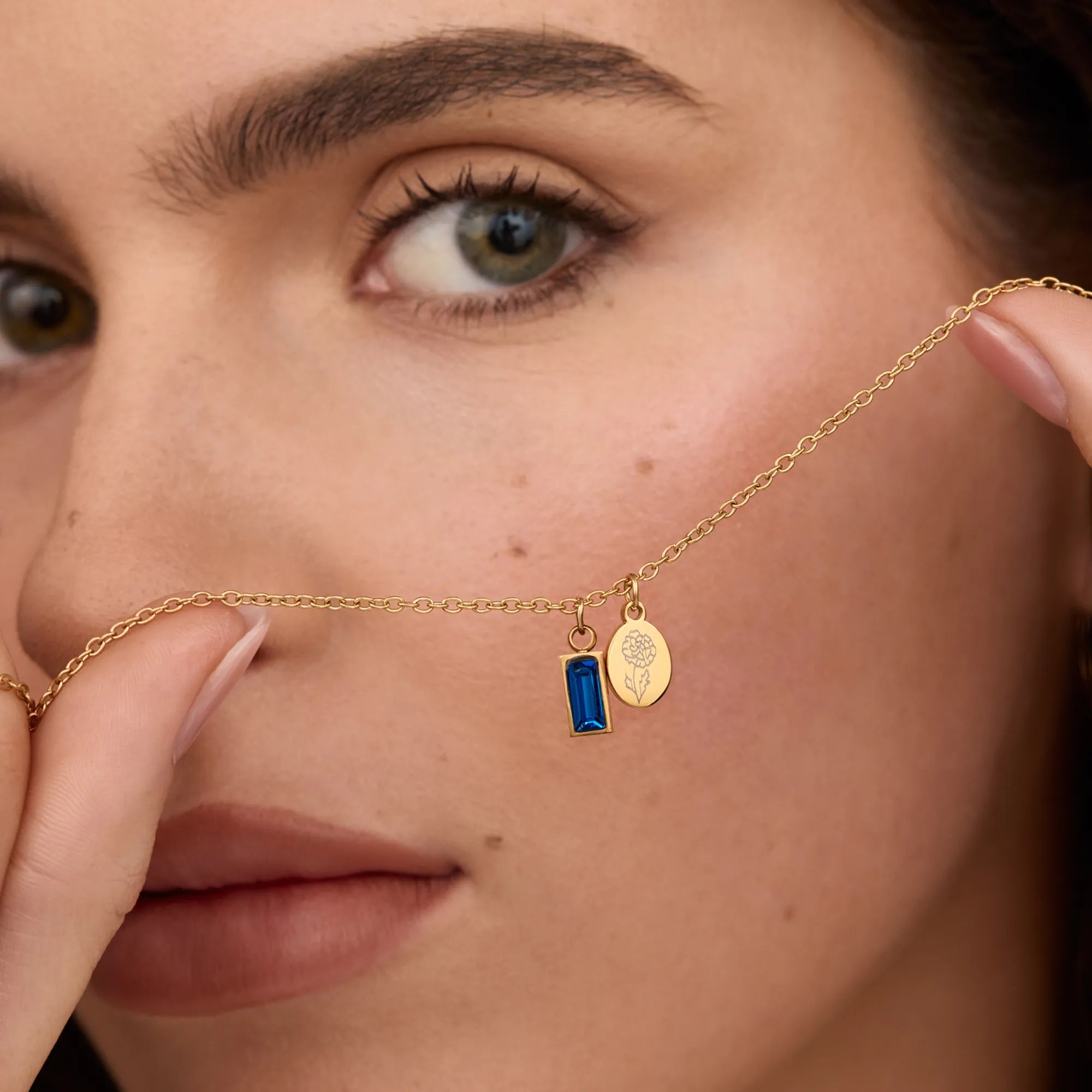 Personalized Bloom & Birthstone Necklace