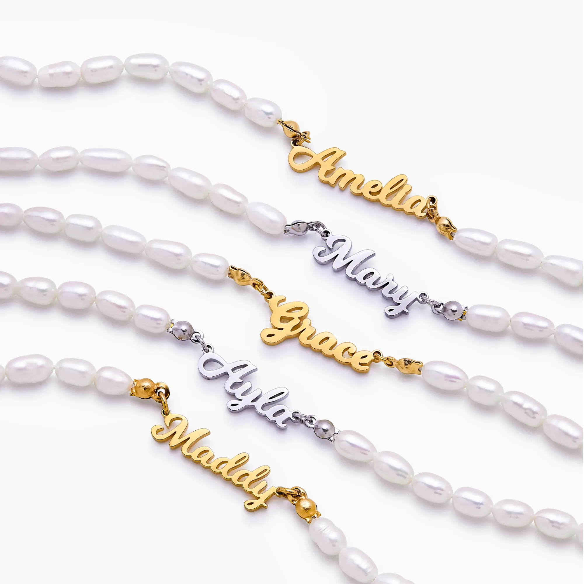 Statement Custom Name Pearl Necklace