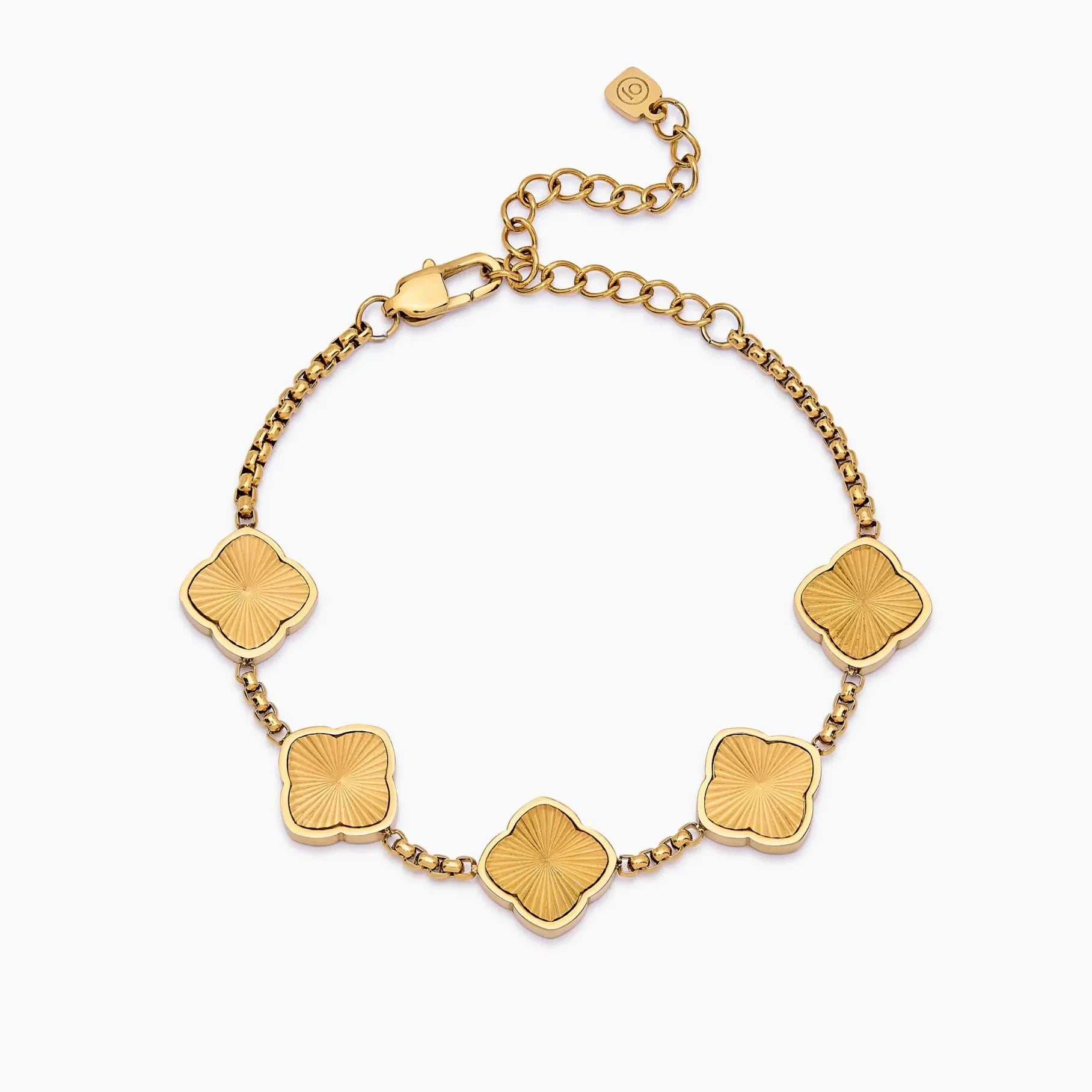 Golden Clover Link Bracelet
