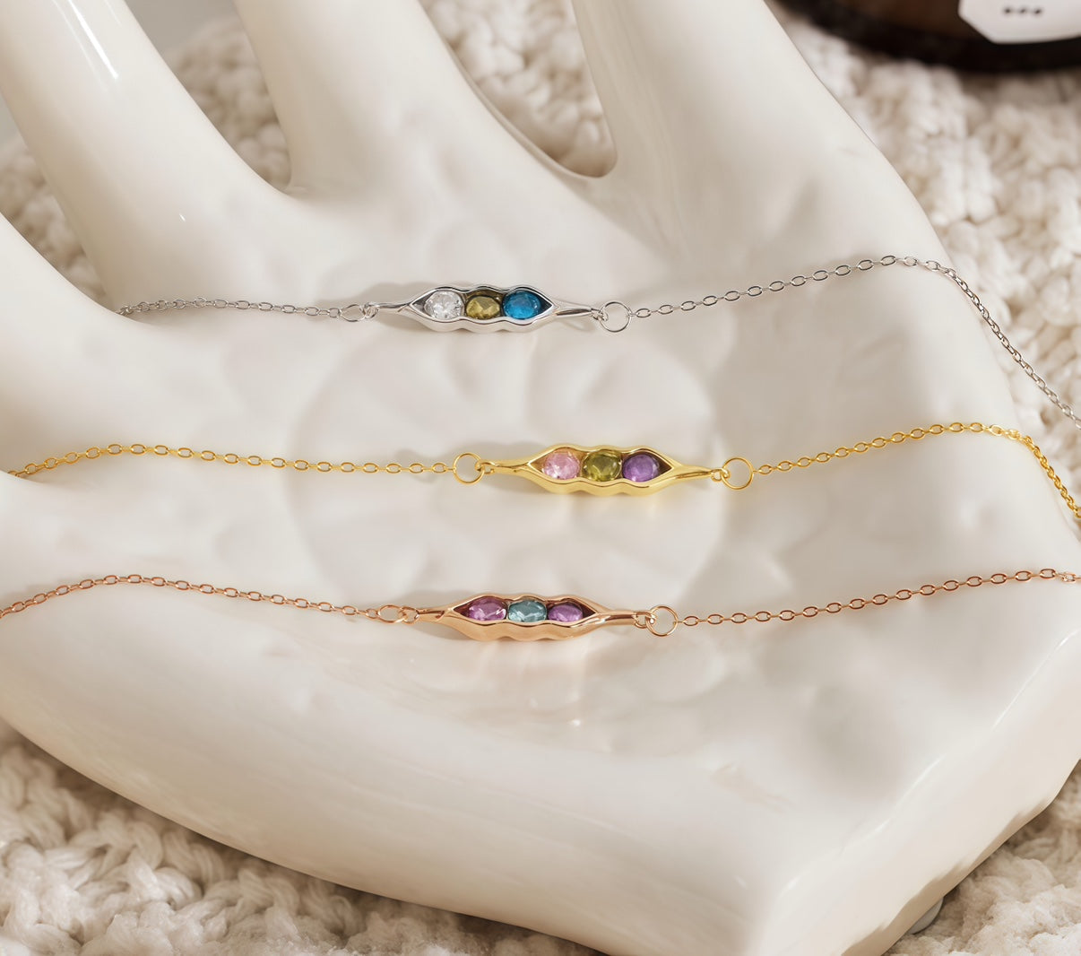Pulsera Uña y Carne con Piedras de Nacimiento - Valentina Jewels - vista adicional 1
